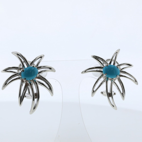 TIFFANY earrings fireworks silver 925 turquoise ladies &Co. - Picture 2 of 5